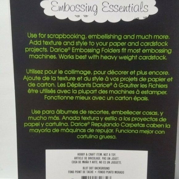 Darice Embossing Folder Blot Dot Scrapbook Paper Crafts Card Making - Picture 3 of 5